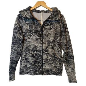 Lululemon Graphic Grey Scuba Zip Up - Size 10